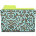 rebelheart damask turquoise icon